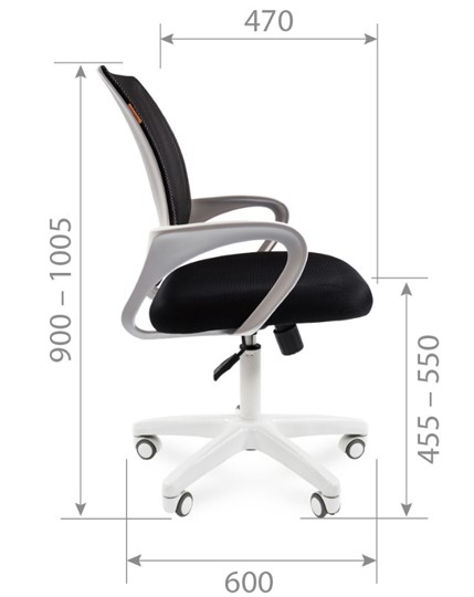 Офисное кресло CHAIRMAN 696 white, черный в Вологде - изображение 2