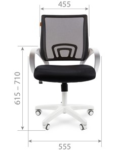 Офисное кресло CHAIRMAN 696 white, черный в Вологде - предосмотр 1