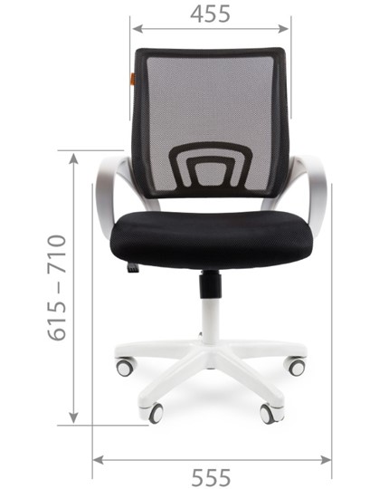 Офисное кресло CHAIRMAN 696 white, черный в Вологде - изображение 1