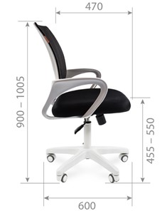Кресло офисное CHAIRMAN 696 white, ткань, цвет оранжевый в Вологде - предосмотр 2