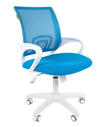Офисное кресло CHAIRMAN 696 white, tw12-tw04 голубой в Вологде - изображение
