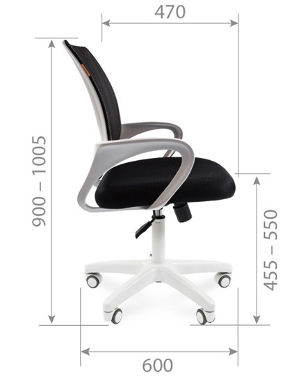 Офисное кресло CHAIRMAN 696 white, tw12-tw04 голубой в Вологде - изображение 2