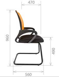 Компьютерное кресло CHAIRMAN 696V, TW-01, цвет черный в Вологде - предосмотр 3