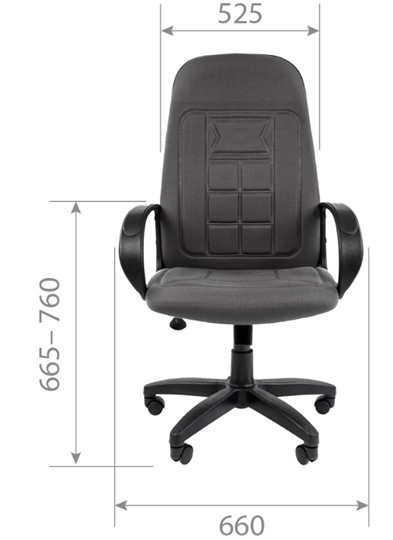 Кресло компьютерное CHAIRMAN 727 ткань ст., цвет черный в Вологде - изображение 5