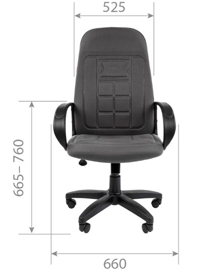 Кресло CHAIRMAN 727 ткань ст., цвет серый в Вологде - изображение 3
