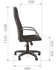 Офисное кресло CHAIRMAN 727 TW 11, цвет черный в Вологде - предосмотр 5