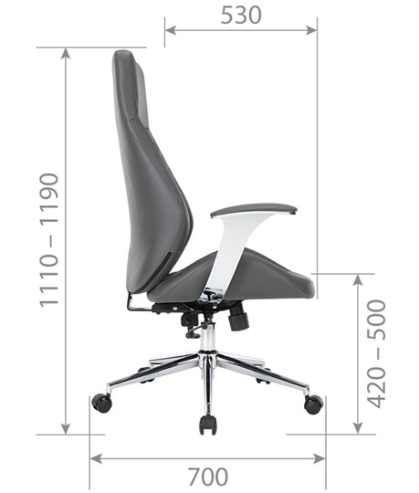 Офисное кресло CHAIRMAN 790, экокожа черная в Вологде - изображение 4