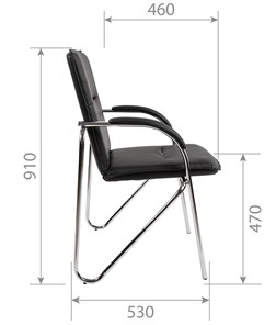 Кресло компьютерное CHAIRMAN 851 экокожа черная (2 шт. в комплекте) в Вологде - предосмотр 4