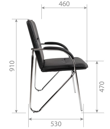 Кресло компьютерное CHAIRMAN 851 экокожа черная (2 шт. в комплекте) в Вологде - изображение 4