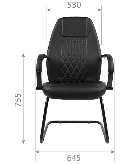 Кресло CHAIRMAN 950V LT Экокожа черная в Вологде - изображение 3