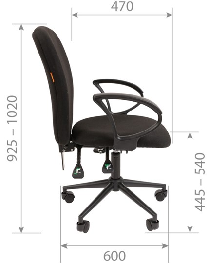 Офисное кресло CHAIRMAN 9801 BLACK, серое в Вологде - изображение 2