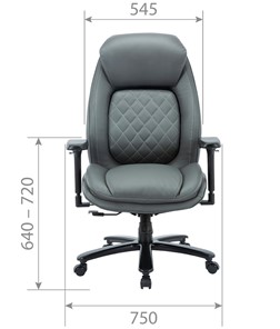 Офисное кресло CHAIRMAN CH403, серый, эко кожа в Вологде - предосмотр 3