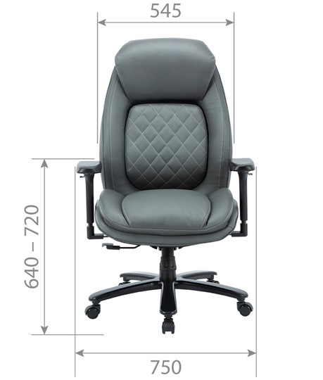 Офисное кресло CHAIRMAN CH403, серый, эко кожа в Вологде - изображение 3