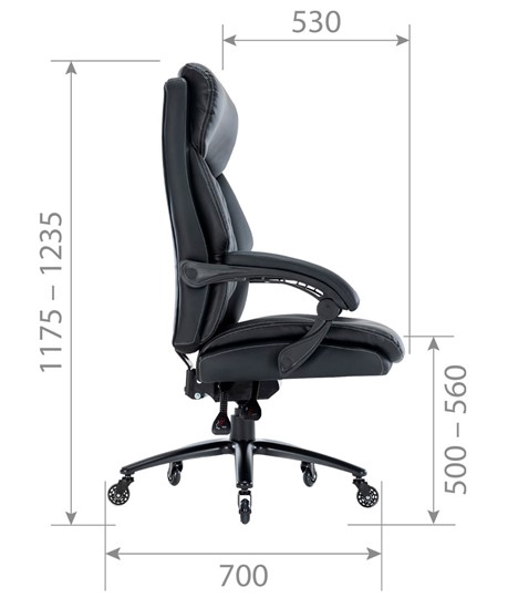 Компьютерное кресло CHAIRMAN CH412 эко кожа черная в Вологде - изображение 4
