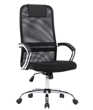 Кресло компьютерное CHAIRMAN CH612 Сетчатый акрил / Ткань стандарт / Экокожа, черный в Вологде - изображение