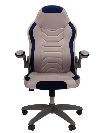 Кресло CHAIRMAN Game 50 цвет TW серый/синий в Вологде - изображение 3