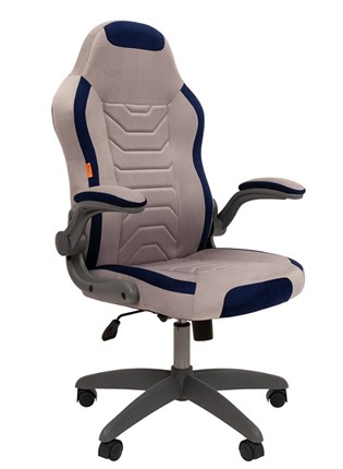 Кресло CHAIRMAN Game 50 цвет TW серый/синий в Вологде - изображение
