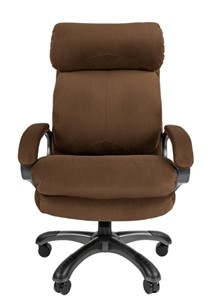 Кресло компьютерное CHAIRMAN HOME 505, велюр коричневое в Вологде - предосмотр 3