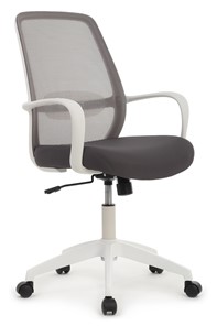 Кресло компьютерное Design W-207, Белый пластик/серая сетка в Вологде - предосмотр