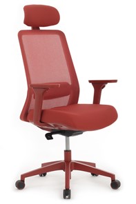 Кресло Design WORK W-218C, Красный пластик/Красная сетка в Вологде