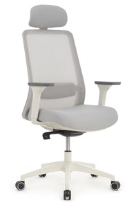 Офисное кресло Design WORK W-218C, Светло-серый пластик/Светло-серая сетка в Вологде