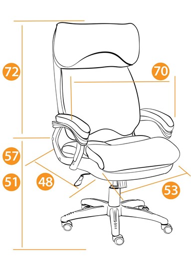 Офисное кресло DUKE флок/ткань, серый/серый, 29/TW-12 арт.14039 в Вологде - изображение 27