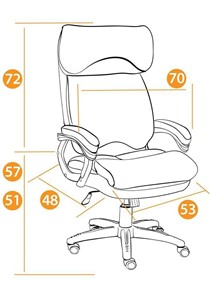 Компьютерное кресло DUKE кож/зам/ткань, бежевый/бронза, 36-34/21 арт.12906 в Вологде - предосмотр 17