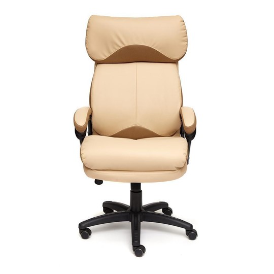Компьютерное кресло DUKE кож/зам/ткань, бежевый/бронза, 36-34/21 арт.12906 в Вологде - изображение 3
