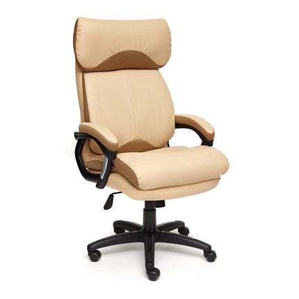 Компьютерное кресло DUKE кож/зам/ткань, бежевый/бронза, 36-34/21 арт.12906 в Вологде - изображение