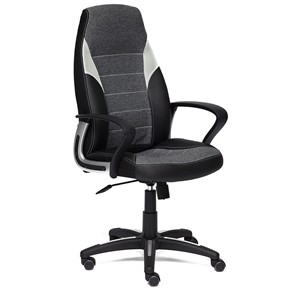Кресло компьютерное INTER кож/зам/ткань, черный/серый/серый, 36-6/207/14 арт.12017 в Вологде