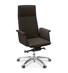 Кресло офисное Лео, экокожа премиум / темно-коричневая CN1113 в Вологде