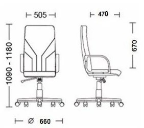 Офисное кресло MANAGER (PL64) ткань CAGLIARI C-38 серый в Вологде - предосмотр 2