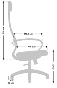 Кресло офисное МЕТТА B 1m 5/K116, Основание 17834 темно-коричневый в Вологде - предосмотр 3