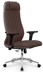 Кресло офисное Мetta L 1m 40M/2D Infinity Easy Clean (MPES) топган OMS, нижняя часть 17853 темно-коричневый в Вологде