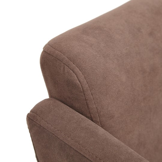 Кресло MILAN хром флок, коричневый, арт.13945 в Вологде - изображение 7