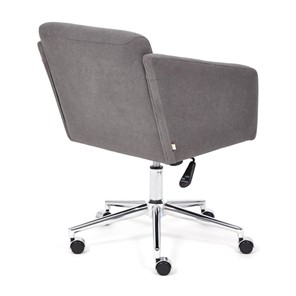 Кресло компьютерное MILAN хром флок, серый, арт.13947 в Вологде - предосмотр 3