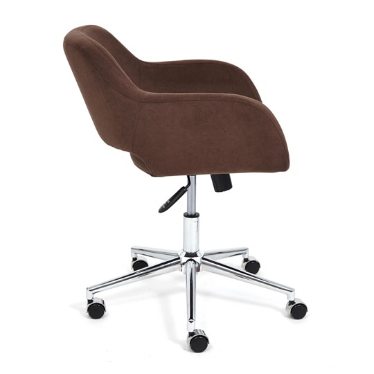 Офисное кресло MODENA хром флок, коричневый, арт.14228 в Вологде - изображение 1