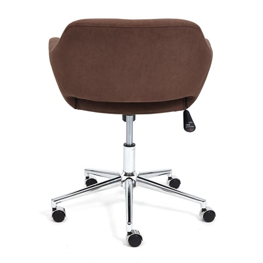 Офисное кресло MODENA хром флок, коричневый, арт.14228 в Вологде - изображение 3