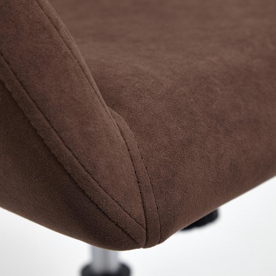 Офисное кресло MODENA хром флок, коричневый, арт.14228 в Вологде - изображение 6