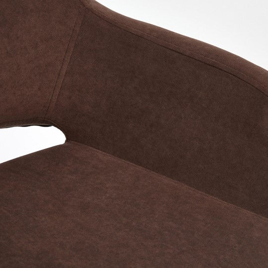 Офисное кресло MODENA хром флок, коричневый, арт.14228 в Вологде - изображение 8