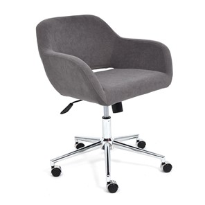 Офисное кресло MODENA хром флок, серый, арт.14232 в Вологде