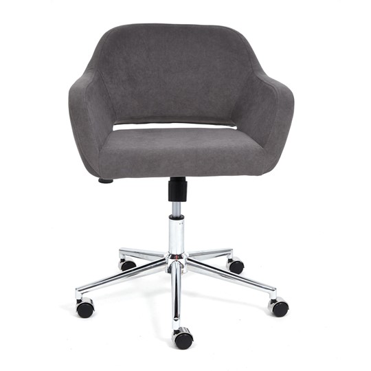 Офисное кресло MODENA хром флок, серый, арт.14232 в Вологде - изображение 4
