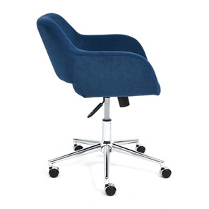 Кресло компьютерное MODENA хром флок, синий, арт.14233 в Вологде - предосмотр 1