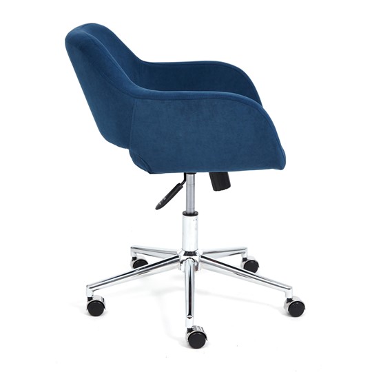 Кресло компьютерное MODENA хром флок, синий, арт.14233 в Вологде - изображение 1