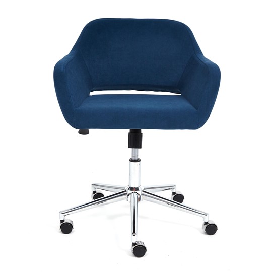 Кресло компьютерное MODENA хром флок, синий, арт.14233 в Вологде - изображение 4