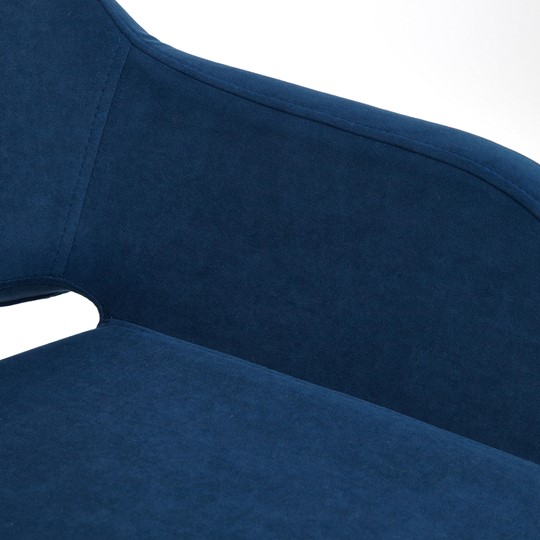 Кресло компьютерное MODENA хром флок, синий, арт.14233 в Вологде - изображение 5