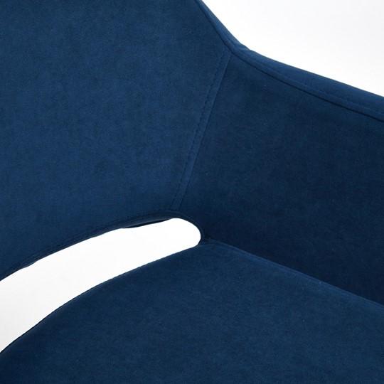 Кресло компьютерное MODENA хром флок, синий, арт.14233 в Вологде - изображение 9