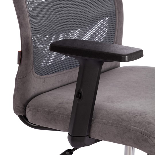 Офисное кресло PROFIT PLT флок/ткань, серый, 29/W-12, арт.20537 в Вологде - изображение 8
