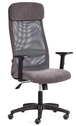 Офисное кресло PROFIT PLT флок/ткань, серый, 29/W-12, арт.20537 в Вологде - изображение