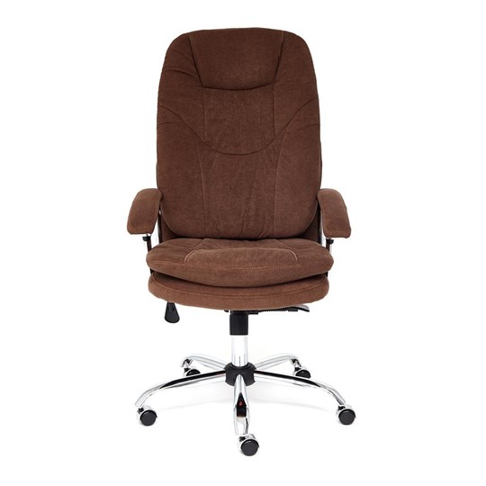 Компьютерное кресло SOFTY LUX флок, коричневый, арт.13595 в Вологде - изображение 1